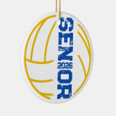 Anzahl der geplagten Volleyball-Senior-Jahre Keramik Ornament (Rechts)