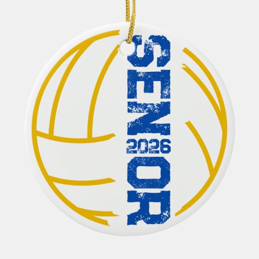 Anzahl der geplagten Volleyball-Senior-Jahre Keramik Ornament (Vorne)
