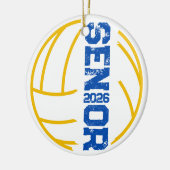 Anzahl der geplagten Volleyball-Senior-Jahre Keramik Ornament (Links)