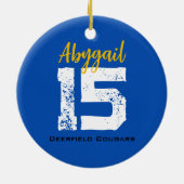 Anzahl der geplagten Volleyball-Senior-Jahre Keramik Ornament (Hinten)