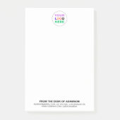 Anzahl der Logos | Personalisiertes Büro Post-it Klebezettel (Vorderseite)