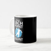 Anzahl der Punkte - Handball Kaffeetasse (Vorderseite Links)