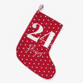 Anzahl der Schlafplätze bis Weihnachtskalender Rot Kleiner Weihnachtsstrumpf (Vorderansicht (hängend))