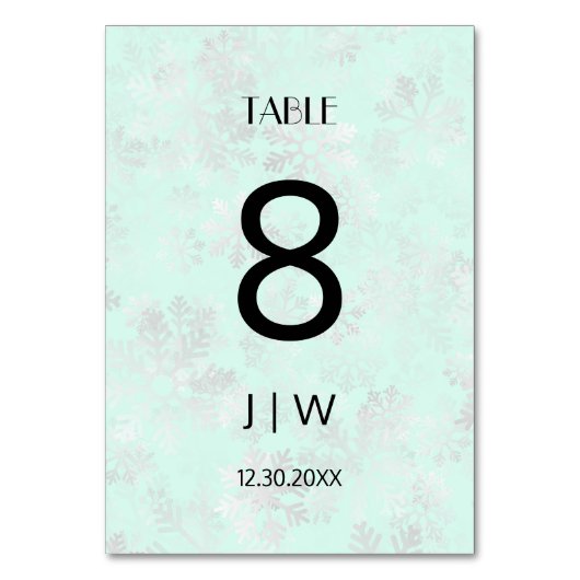 Anzahl der schneebedeckten Weihnachten Tischnummer (Vorderseite)