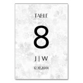 Anzahl der schneebedeckten Weihnachten Tischnummer (Rückseite)