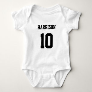 Anzahl der Schwarz-weißen individuelle Name für Baby Strampler