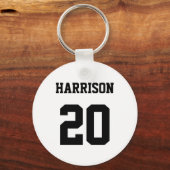 Anzahl der Schwarz-weißen individuelle Name für ve Schlüsselanhänger (Vorderseite)