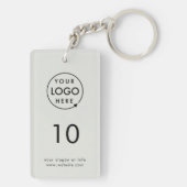 Anzahl | Graues Logo Business Hospitality Property Schlüsselanhänger (Rückseite)