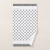 Anzahl Kinder schwarz und weiß Badhandtuch Set (Handtuch)