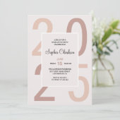 Anzahl Typografie-Abschluss Einladung (Stehend Vorderseite)