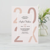 Anzahl Typografie-Abschluss Einladung (Stehend Vorderseite)