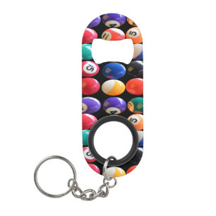 Anzahl und Farbe Eightballs Flasche Open Keyring Mini Flaschenöffner