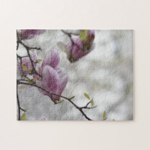 Anzeichen der Frühlingsrosa Kirschblossom Bäume Na Puzzle