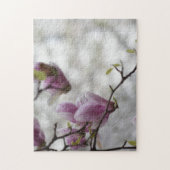 Anzeichen der Frühlingsrosa Kirschblossom Bäume Na Puzzle (Vertikal)