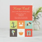 Anzeichen der Sommereinladung Einladung (Stehend Vorderseite)