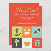 Anzeichen der Sommereinladung Einladung (Vorne/Hinten)