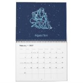 Anzeichen des Zodiac auf Midnight Blue Kalender (Feb 2027)