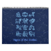 Anzeichen des Zodiac auf Midnight Blue Kalender (Titelbild)