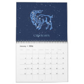Anzeichen des Zodiac auf Midnight Blue Kalender (Jan 2026)