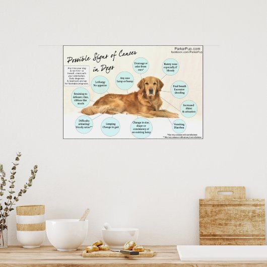 Anzeichen eines Krebspposters Poster (Küche)