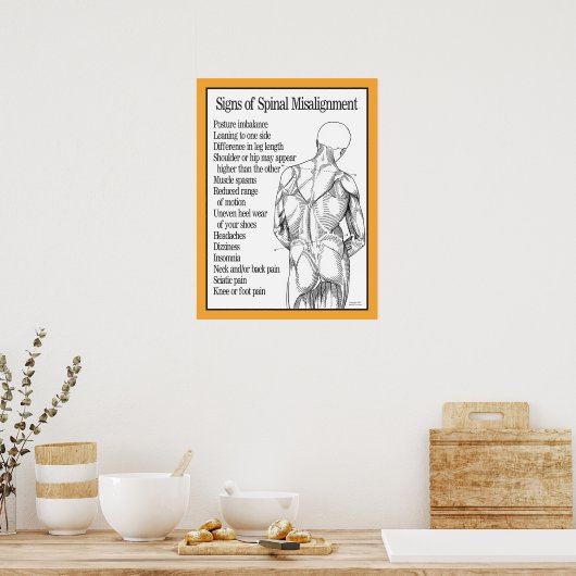 Anzeichen eines Spinalfehler-Posters Poster (Küche)