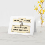 Anzeichen für das Altern - Haare Karte (Gelbe Blume)