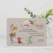 Anzeichen für eine Herbsteinladung Einladung (Stehend Vorderseite)