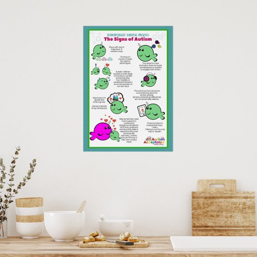 Anzeichen von Autismus Poster (Küche)