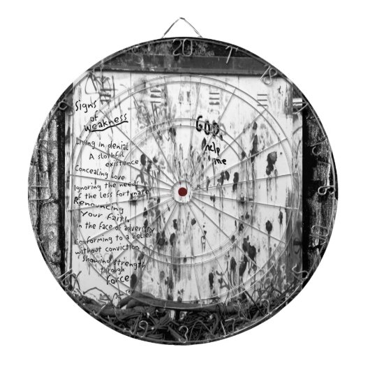 Anzeichen von Schwäche Dartscheibe (vorne)