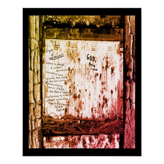 Anzeichen von Schwäche Poster (Vorderseite)