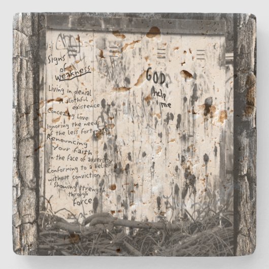 Anzeichen von Schwäche Steinuntersetzer (Vorderseite)