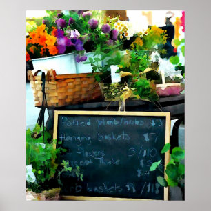 Anzeige auf dem Bauernmarkt Poster