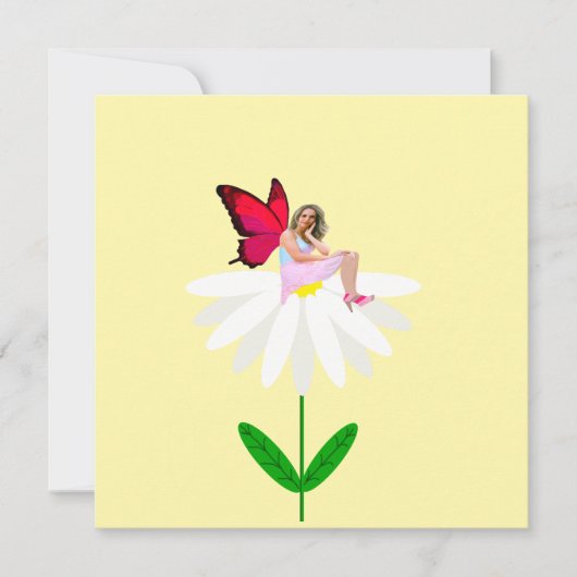 Anzeige auf der White Daisy-Karte Mitteilungskarte (Vorderseite)