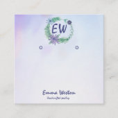 Anzeige der Blume "Watercolor Lavendel" Quadratische Visitenkarte (Vorderseite)