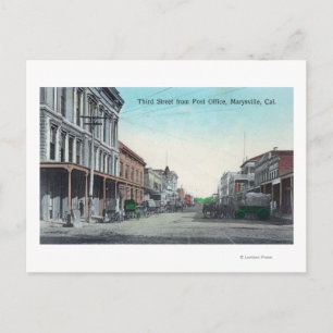 Anzeige der dritten Straße von der Post Postkarte