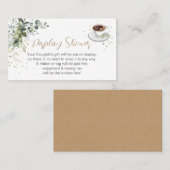 Anzeige der Duschabdeckung Kaffeekarte Platzkarte (Vorne/Hinten)