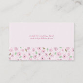 Anzeige der Dusche ohne Wrap Gedicht Pink Ditsy-Bl Begleitkarte (Rückseite)