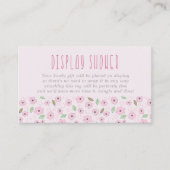 Anzeige der Dusche ohne Wrap Gedicht Pink Ditsy-Bl Begleitkarte (Vorderseite)