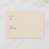 Anzeige der Duschkabine Rose Gold auf Elfenbein-Ta Begleitkarte (Rückseite)