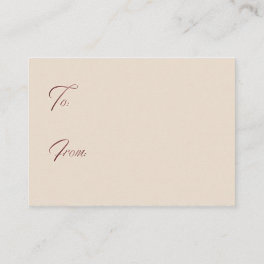 Anzeige der Duschkabine Rose Gold auf Elfenbein-Ta Begleitkarte (Rückseite)