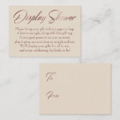 Anzeige der Duschkabine Rose Gold auf Elfenbein-Ta Begleitkarte (Vorne/Hinten)