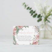 Anzeige der Duschvorrichtung Boho Blush Rose Wreat Visitenkarte (Stehend Vorderseite)