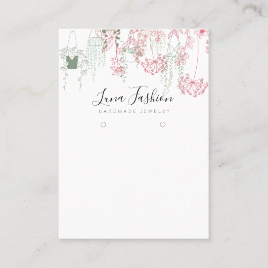 Anzeige der farbigen Wildblume Telefonnummerkarte (Vorderseite)