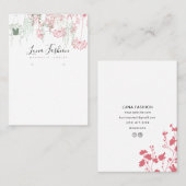 Anzeige der farbigen Wildblume Telefonnummerkarte (Vorne/Hinten)