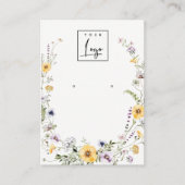 Anzeige der gelben Wildblume-Kranz-Logos Visitenkarte (Vorderseite)