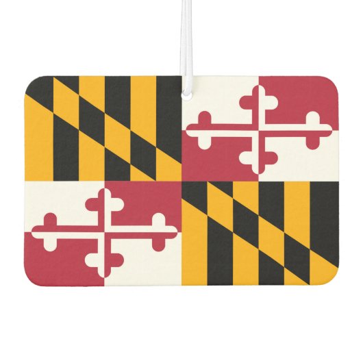 Anzeige der Maryland State Flag Colors Autolufterfrischer (Vorderseite)