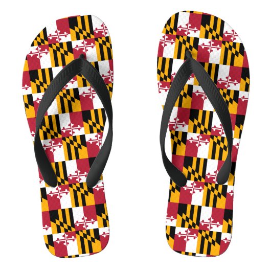 Anzeige der Maryland State Flag Colors Badesandalen (Fußbett)