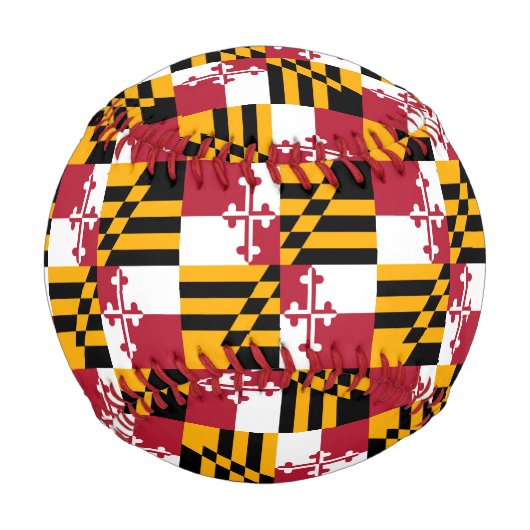 Anzeige der Maryland State Flag Colors Baseball (Vorderseite)