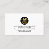 Anzeige der Silver Handyman Tools Visitenkarte (Rückseite)