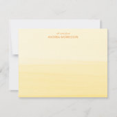 Anzeige der Yellow Watercolor Ombre Note Card Mitteilungskarte (Vorderseite)